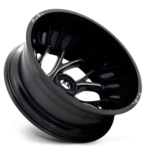 Fuel Offroad D741 RUNNER Gloss Black Milled 22x8.25 -265 8x165.1mm 121.5mm - Wheelwiz