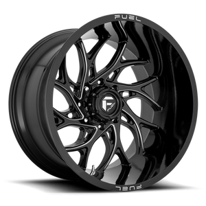 Fuel Offroad D741 RUNNER Gloss Black Milled 26x14 -75 6x139.7mm 106.1mm - Wheelwiz