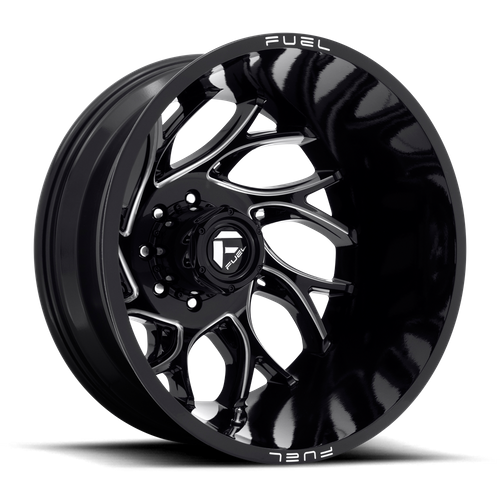 Fuel Offroad D741 RUNNER Gloss Black Milled 22x8.25 -240 8x165.1mm 121.5mm - Wheelwiz