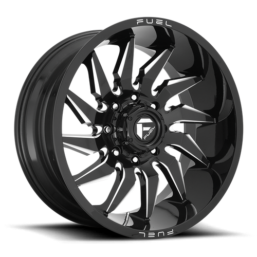 Fuel Offroad D744 SABER Gloss Black Milled 22x12 -44 8x170mm 125.1mm