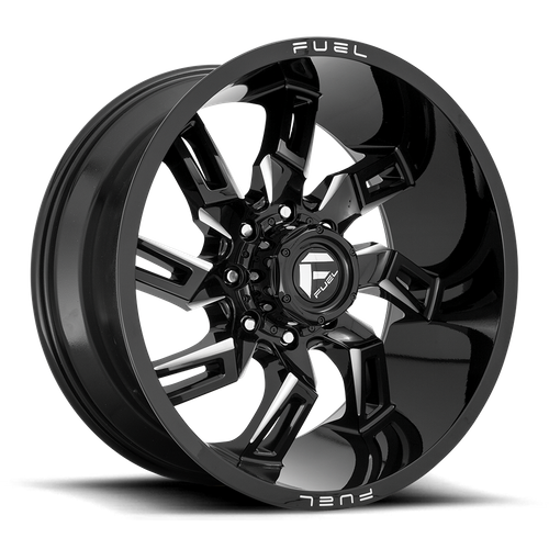 Fuel Offroad D747 LOCKDOWN Gloss Black Milled 20x9 +1 8x165.1mm 125.1mm