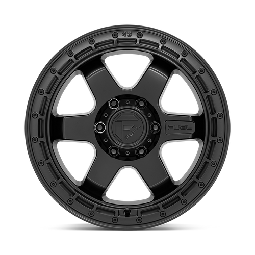 Fuel Offroad D750 BLOCK Matte Black W/ Black Ring 18x9 +1 6x114.3mm 66.1mm
