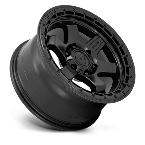 Fuel Offroad D750 BLOCK Matte Black W/ Black Ring 18x9 +1 6x114.3mm 66.1mm - Wheelwiz