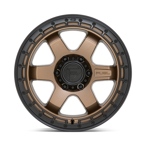 Fuel Offroad D751 BLOCK Matte Bronze W/ Black Ring 18x9 +20 6x120mm 67.1mm