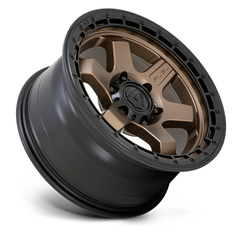 Fuel Offroad D751 BLOCK Matte Bronze W/ Black Ring 18x9 +20 6x120mm 67.1mm