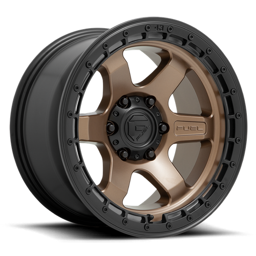 Fuel Offroad D751 BLOCK Matte Bronze W/ Black Ring 17x9 +1 6x135mm 87.1mm