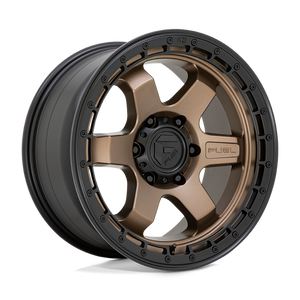 Fuel Offroad D751 BLOCK Matte Bronze W/ Black Ring 18x9 +20 6x120mm 67.1mm