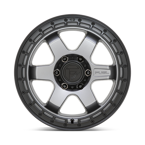 Fuel Offroad D752 BLOCK Matte Gunmetal W/ Black Ring 18x9 +20 6x135mm 87.1mm