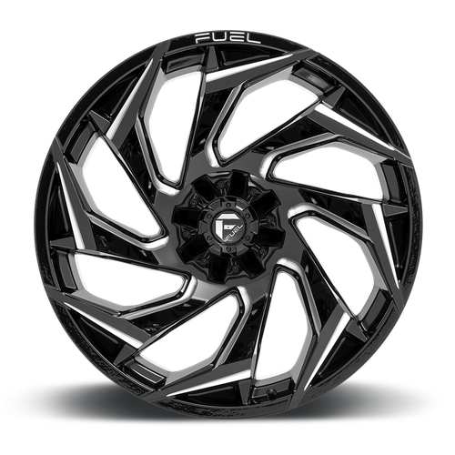 Fuel Offroad D753 REACTION Gloss Black Milled 24x12 -44 8x170mm 125.1mm