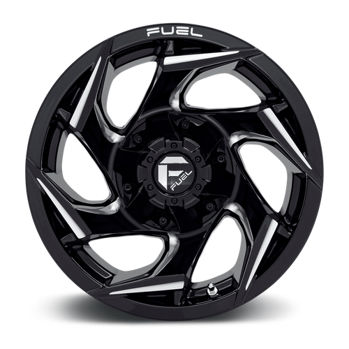 Fuel Offroad D753 REACTION Gloss Black Milled 15x8 -18 5x139.7mm 108mm