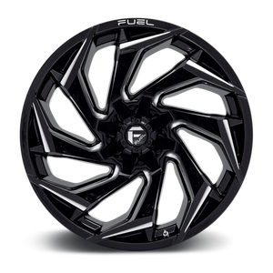 Fuel Offroad D753 REACTION Gloss Black Milled 22x12 -44 5x114.3|5x127mm 78.1mm