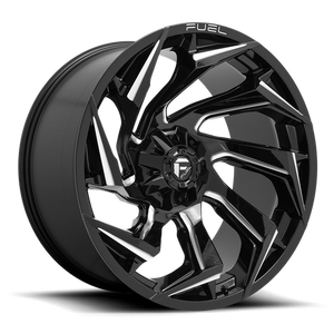 Fuel Offroad D753 REACTION Gloss Black Milled 24x12 -44 8x170mm 125.1mm