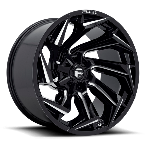Fuel Offroad D753 REACTION Gloss Black Milled 22x12 -44 6x135|6x139.7mm 106.1mm