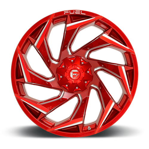 Fuel Offroad D754 REACTION Candy Red Milled 24x12 -44 8x165.1mm 125.1mm