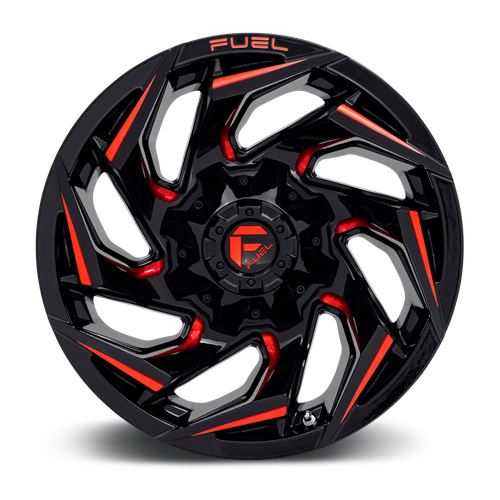 Fuel Offroad D755 REACTION Gloss Black Milled W/ Red Tint 17x9 -12 5x114.3|5x127mm 78.1mm