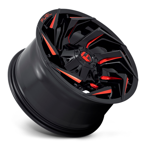 Fuel Offroad D755 REACTION Gloss Black Milled W/ Red Tint 17x9 -12 5x114.3|5x127mm 78.1mm