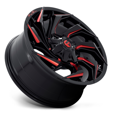 Fuel Offroad D755 REACTION Gloss Black Milled W/ Red Tint 20x9 +1 8x170mm 125.1mm
