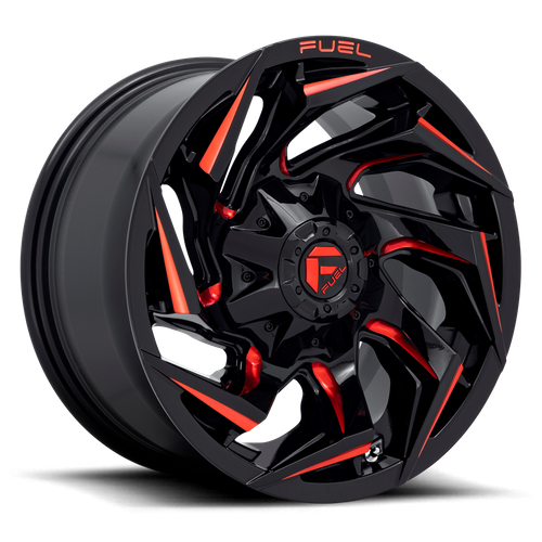 Fuel Offroad D755 REACTION Gloss Black Milled W/ Red Tint 17x9 -12 5x114.3|5x127mm 78.1mm