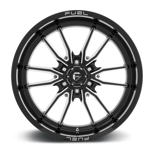 Fuel Offroad D761 CLASH Gloss Black Milled 22x10 -18 6x139.7mm 106.1mm