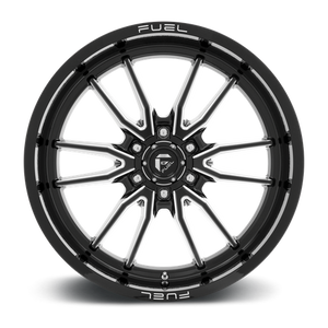 Fuel Offroad D761 CLASH Gloss Black Milled 22x10 -18 6x135mm 87.1mm - Wheelwiz