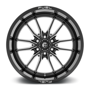 Fuel Offroad D761 CLASH Gloss Black Milled 22x12 -44 6x139.7mm 106.1mm
