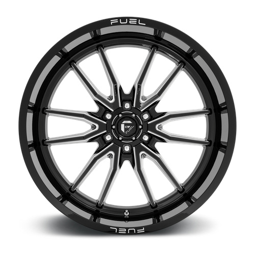 Fuel Offroad D761 CLASH Gloss Black Milled 24x12 -44 6x139.7mm 106.1mm - Wheelwiz