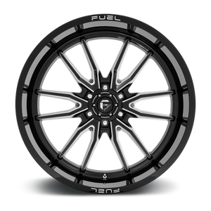 Fuel Offroad D761 CLASH Gloss Black Milled 24x12 -44 6x139.7mm 106.1mm - Wheelwiz