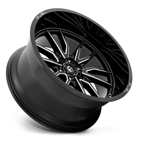 Fuel Offroad D761 CLASH Gloss Black Milled 24x12 -44 6x139.7mm 106.1mm - Wheelwiz