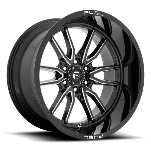 Fuel Offroad D761 CLASH Gloss Black Milled 22x12 -44 6x139.7mm 106.1mm