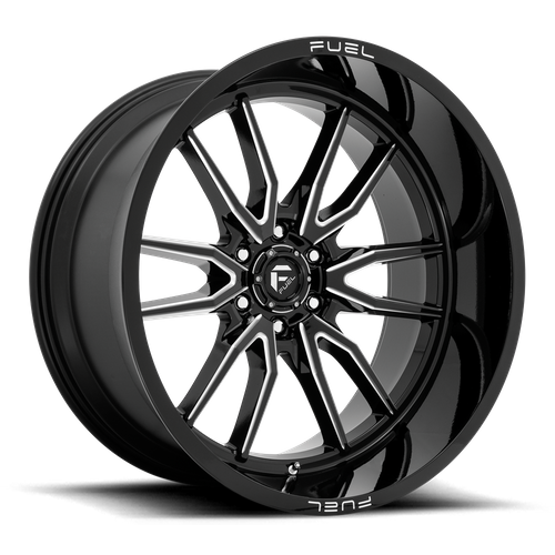 Fuel Offroad D761 CLASH Gloss Black Milled 24x12 -44 6x139.7mm 106.1mm - Wheelwiz