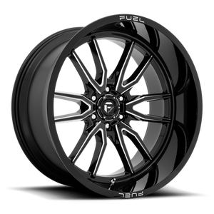 Fuel Offroad D761 CLASH Gloss Black Milled 24x12 -44 6x139.7mm 106.1mm - Wheelwiz