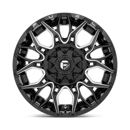 Fuel Offroad D769 TWITCH Glossy Black Milled 20x9 +1 6x114.3|6x139.7mm 78.1mm - Wheelwiz