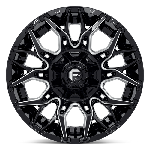 Fuel Offroad D769 TWITCH Glossy Black Milled 20x10 -18 6x135|6x139.7mm 106.1mm
