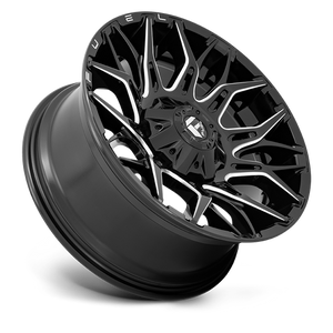 Fuel Offroad D769 TWITCH Glossy Black Milled 20x9 +1 6x114.3|6x139.7mm 78.1mm - Wheelwiz