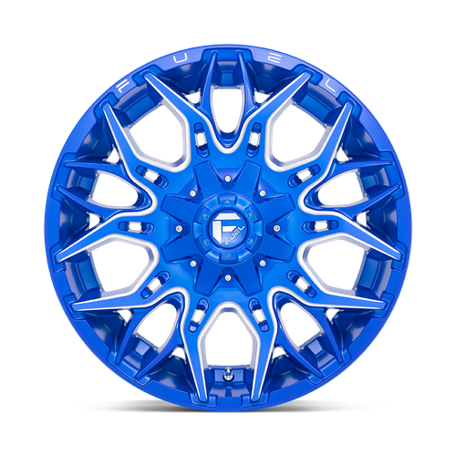 Fuel Offroad D770 TWITCH Anodized Blue Milled 20x10 -18 6x135|6x139.7mm 106.1mm - Wheelwiz