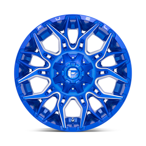 Fuel Offroad D770 TWITCH Anodized Blue Milled 22x12 -44 5x139.7|5x150mm 110.1mm - Wheelwiz