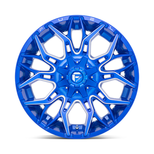 Fuel Offroad D770 TWITCH Anodized Blue Milled 22x10 -18 8x165.1mm 125.1mm - Wheelwiz