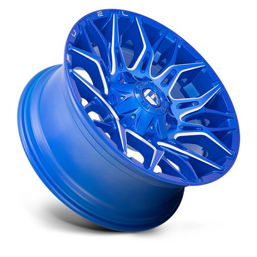 Fuel Offroad D770 TWITCH Anodized Blue Milled 20x10 -18 8x180mm 124.2mm