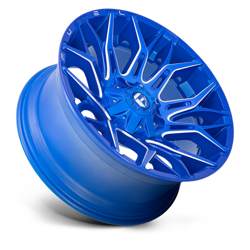 Fuel Offroad D770 TWITCH Anodized Blue Milled 22x10 -18 8x165.1mm 125.1mm - Wheelwiz