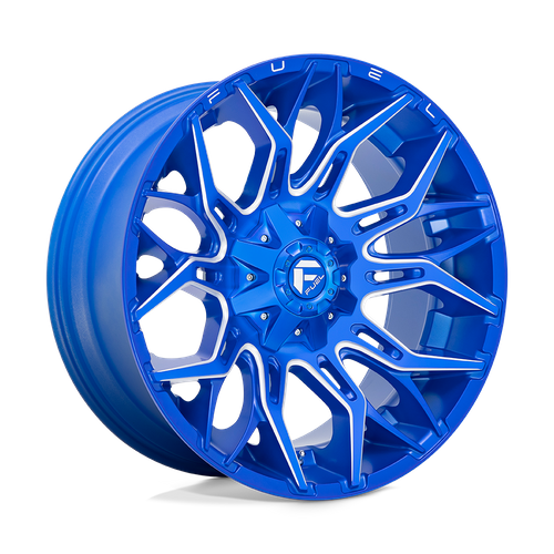 Fuel Offroad D770 TWITCH Anodized Blue Milled 22x10 -18 8x165.1mm 125.1mm - Wheelwiz