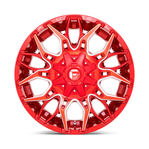 Fuel Offroad D771 TWITCH Candy Red Milled 20x10 -18 8x180mm 124.2mm