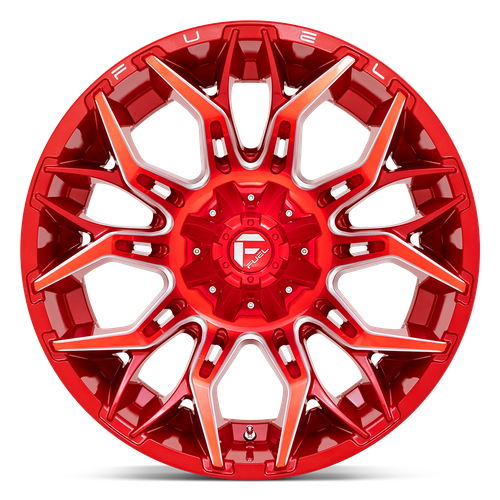 Fuel Offroad D771 TWITCH Candy Red Milled 22x12 -44 5x114.3|5x127mm 78.1mm