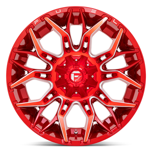 Fuel Offroad D771 TWITCH Candy Red Milled 22x12 -44 5x114.3|5x127mm 78.1mm - Wheelwiz