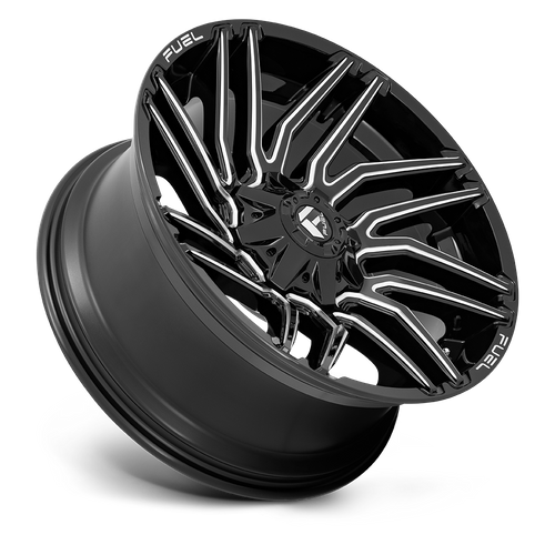 Fuel Offroad D773 TYPHOON Gloss Black Milled 22x10 -18 8x180mm 124.2mm