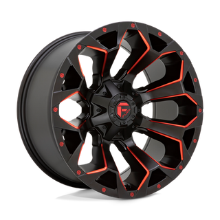 Fuel Offroad D787 ASSAULT Matte Black Red Milled 17x9 +2 6x135|6x139.7mm 106.1mm