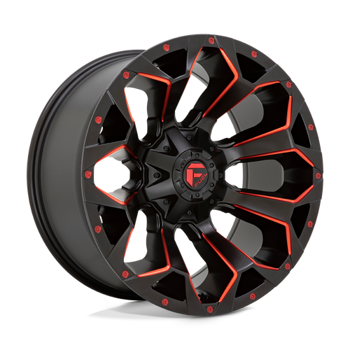 Fuel Offroad D787 ASSAULT Matte Black Red Milled 20x9 +19 6x135|6x139.7mm 106.1mm