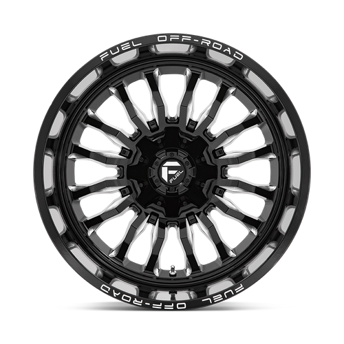 Fuel Offroad D795 ARC Gloss Black Milled 22x12 -44 8x165.1mm 125.1mm - Wheelwiz