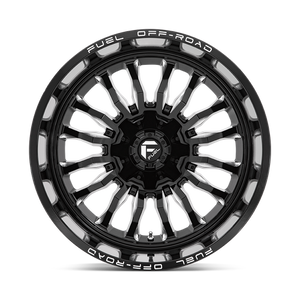 Fuel Offroad D795 ARC Gloss Black Milled 22x12 -44 8x165.1mm 125.1mm - Wheelwiz