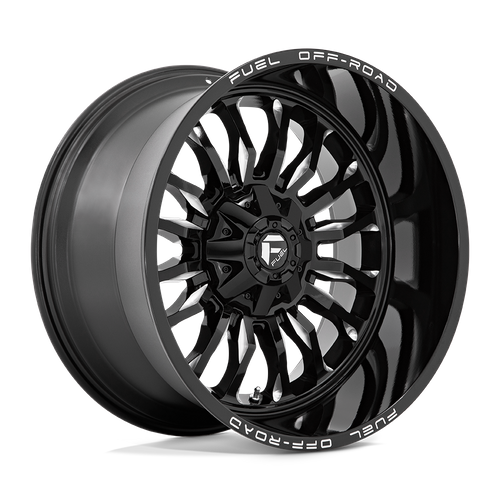 Fuel Offroad D795 ARC Gloss Black Milled 22x12 -44 8x165.1mm 125.1mm - Wheelwiz
