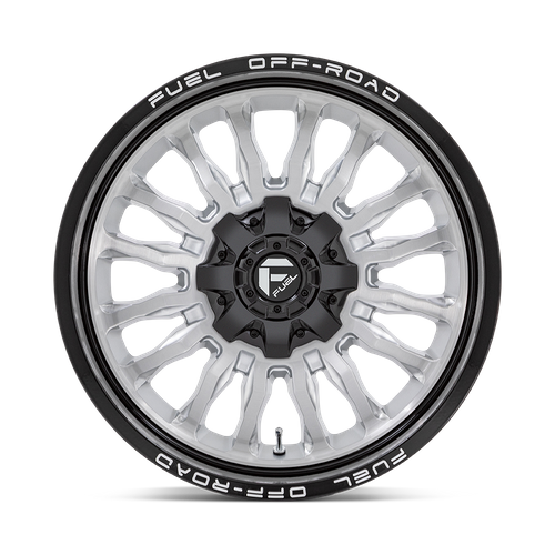 Fuel Offroad D798 ARC Silver Brush Face W/ Blk Lip 20x9 +1 5x127|5x135mm 87.1mm